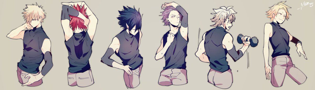 Boku no Hero Academia || Katsuki Bakugou, Kirishima Eijirou, Tamaki