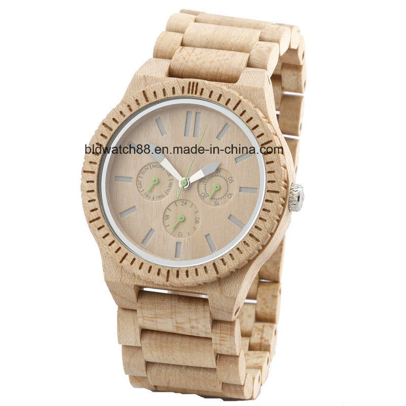 Custom Best Quality Waterproof Maple Chrono Wooden Watches for Men Feature : Day/Date, Chronograph, Luminous. Feature : Day/Date, Chronograph, Luminous, Hour/Minute/Second. Gender : Unisex. Movement : Quartz. Waterproof : 30 m. Usage : Men s Gift, Promotion Gift, Christmas Gift. Color : as Per Yours Demands. Clients Logo : Welcome. Material : Zebrawood/Maple Wood/Sandalwood/Walnut Wood. Display Methods : Analog. MOQ : 200PCS. Certificate : RoHS, Ce. Custom best quality waterproof maple chrono Maple Wood, Walnut Wood, Wooden Watches For Men, Zebra Wood, Wood Display, Promotional Gifts, Wood Watch, Sandalwood, Hot Items