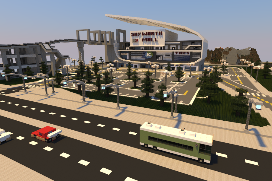 Minecraft Shopping Mall Schematic