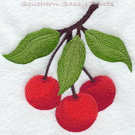Cherry embroidery | Machine embroidery designs, Mexican embroidery