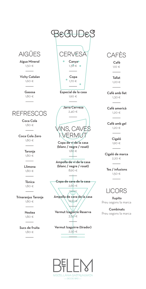 Betlem Barcelona Spain Restaurant Menu Design Menu Design Menu Design Inspiration
