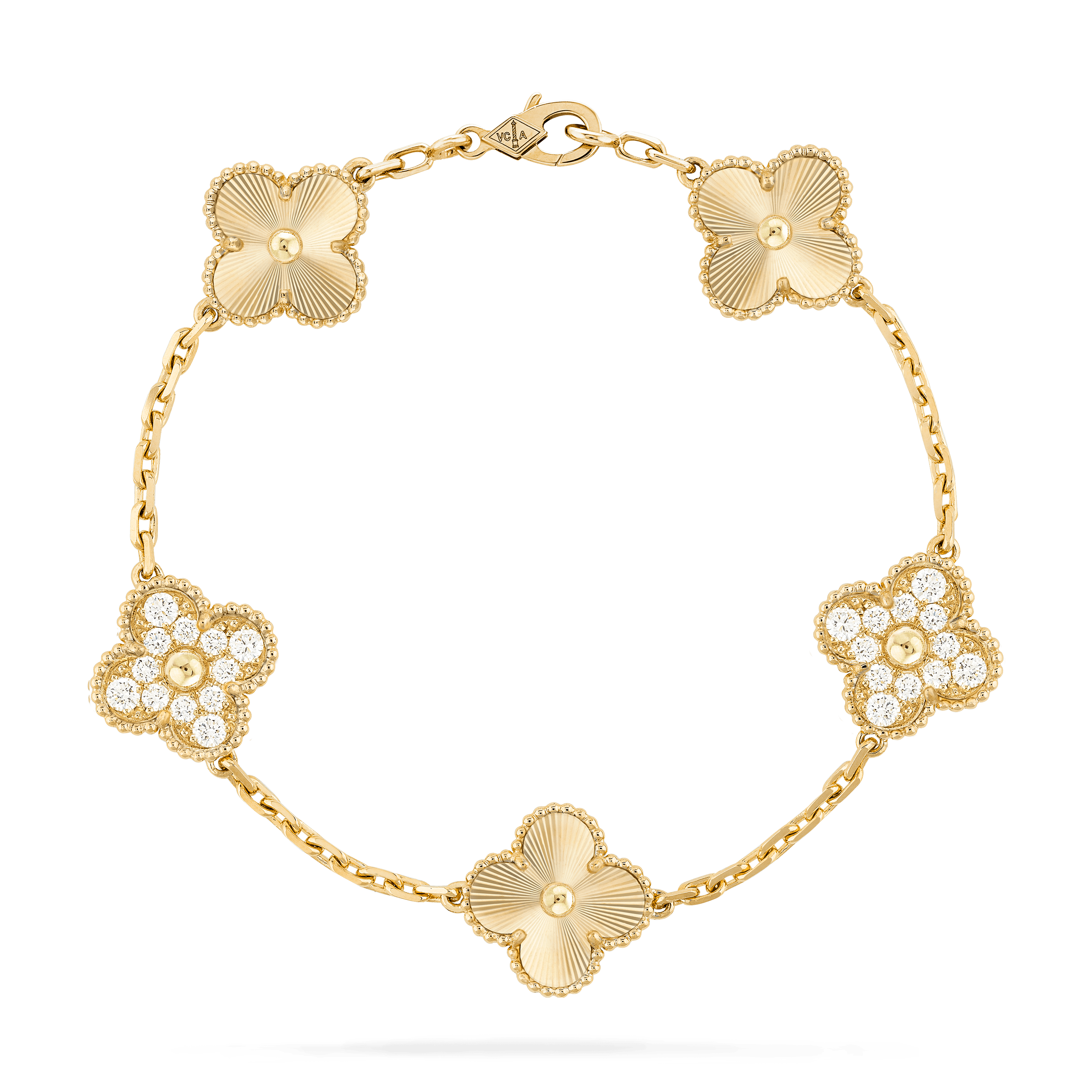 Vintage Alhambra Bracelet 5 Motifs VCARP4KN00 Van Cleef Arpels Vintage Alhambra Bracelet 5 Motifs VCARP4KN00 Van Cleef Arpels