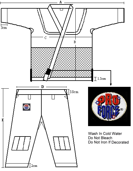 proforce 174 judo uniform sizing chart with images proforce sparring gear size chart