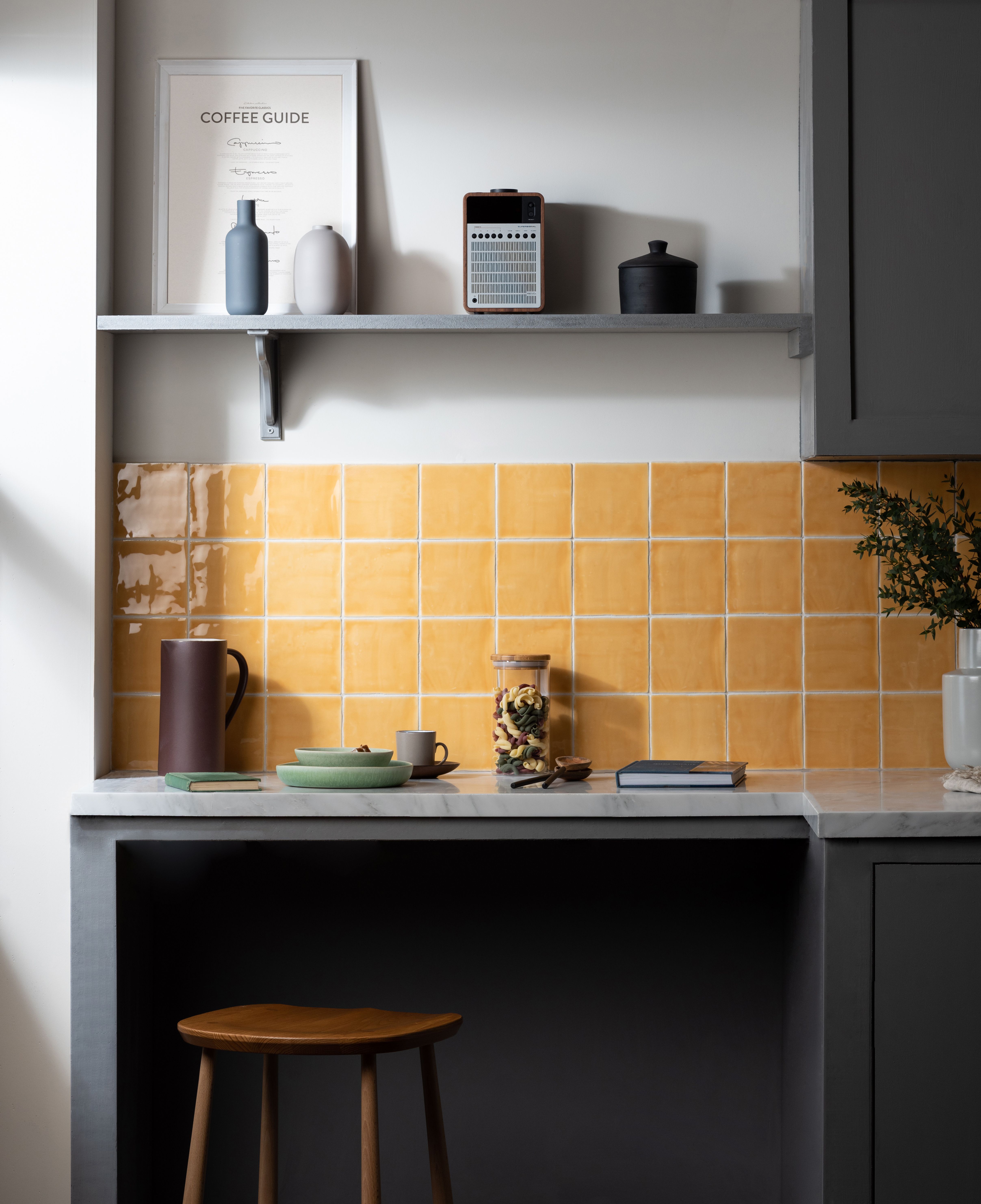 15 small kitchen tile ideas in 2021 Yellow kitchen tiles, Small