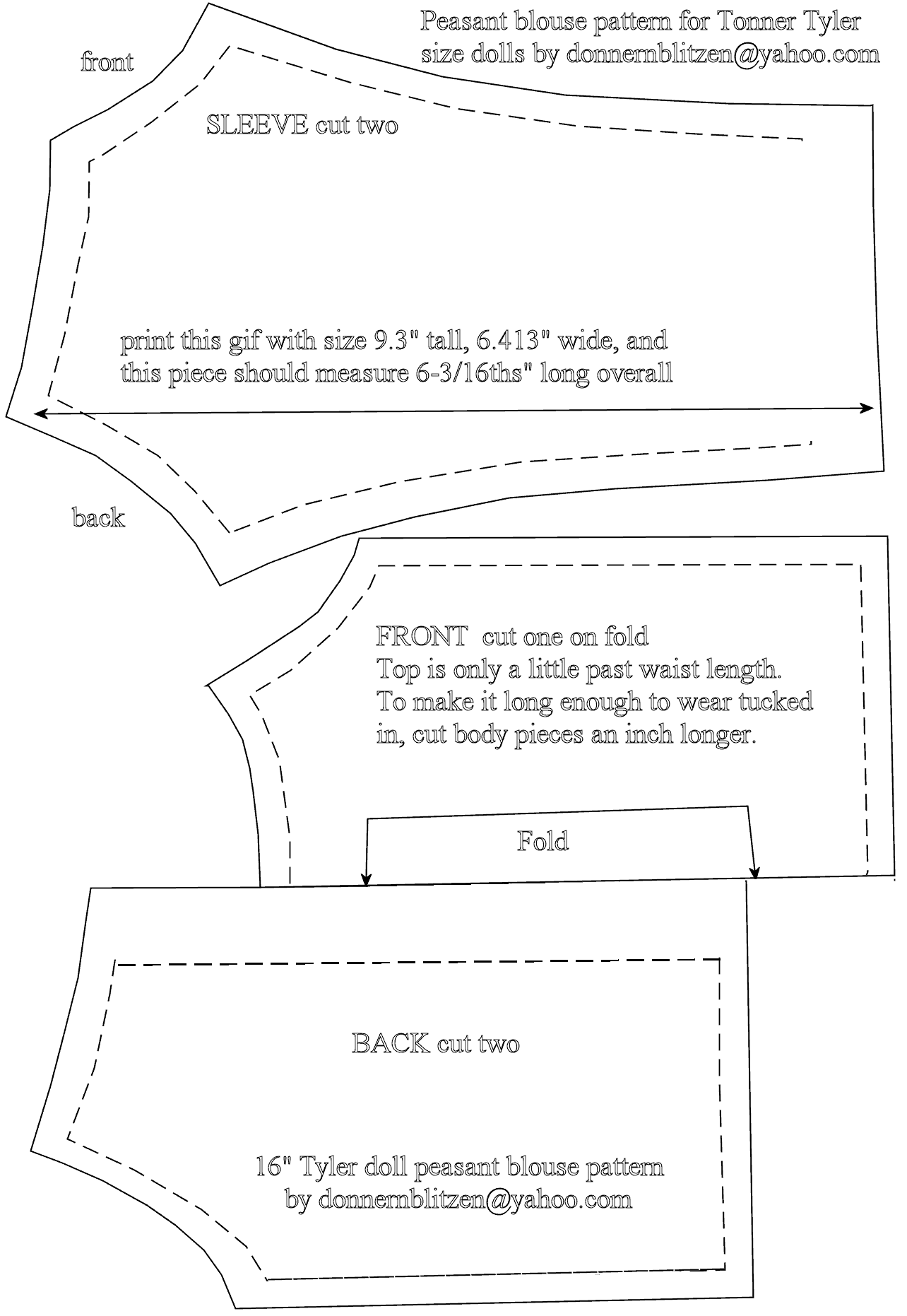 Free Printable Patterns for Brenda Starr / Tyler Wentworth Clothing Free Printable Patterns for Brenda Starr / Tyler Wentworth Clothing