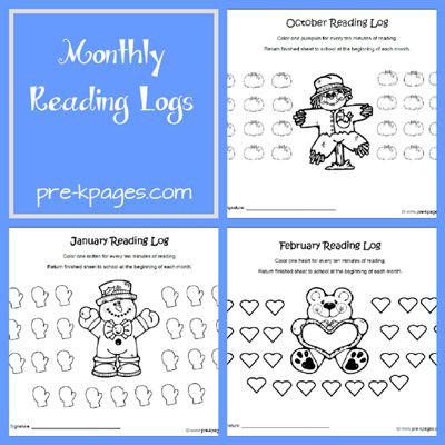 Printable January Reading Log Printable Reading Logs For Preschool And Kindergarten Kindergarten Reading Log Monthly Reading Logs Reading Logs