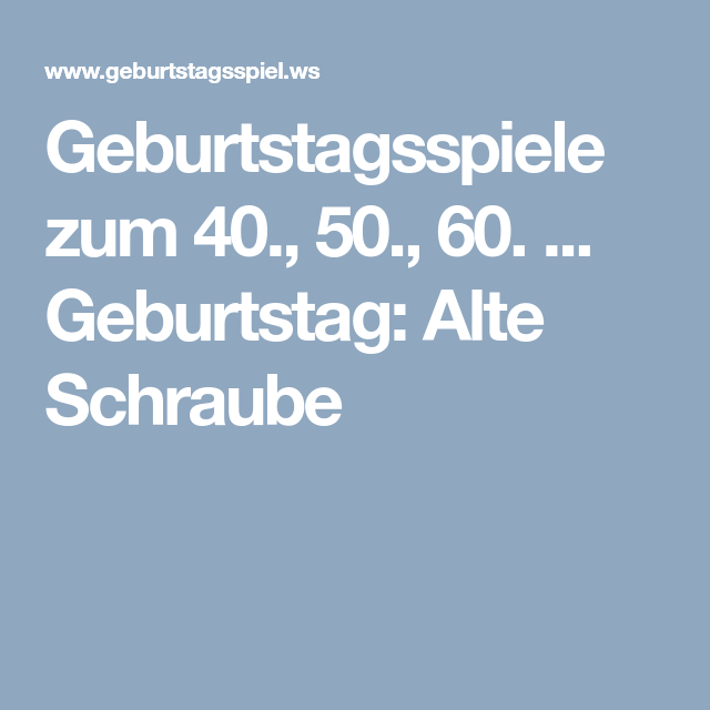 Spiele geburtstag kennenlernen