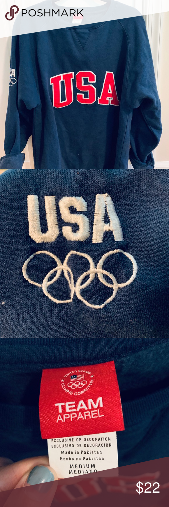 Team USA Crewneck Sweatshirt | Sweatshirts, Crew neck ...