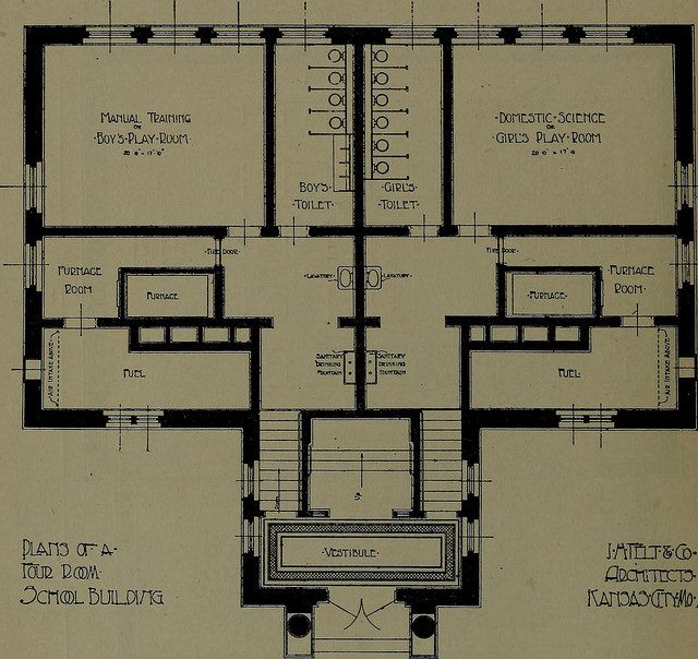 Image From Page 13 Of Plans For School Improvement In Village And Rural Communities Missouri 1914 School Improvement Missouri Basement Floor Plans