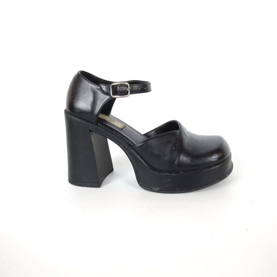 Free People Mayla Platform Mary Janes in Black | Lyst