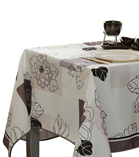 60 X 138 Inch Rectangular Tablecloth Ivory White Fl Blossom Stain Resistant Washable Liquid Spills Bead Table Cloth Tablecloths For 60 X 138 Inch Rectangular Tablecloth, What Size Tablecloth For Table That Seats 12