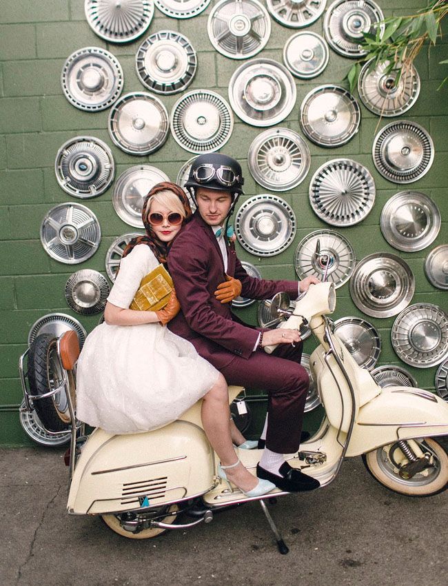 Retro Mod Moto Wedding  Inspiration  Design et Ann es 60