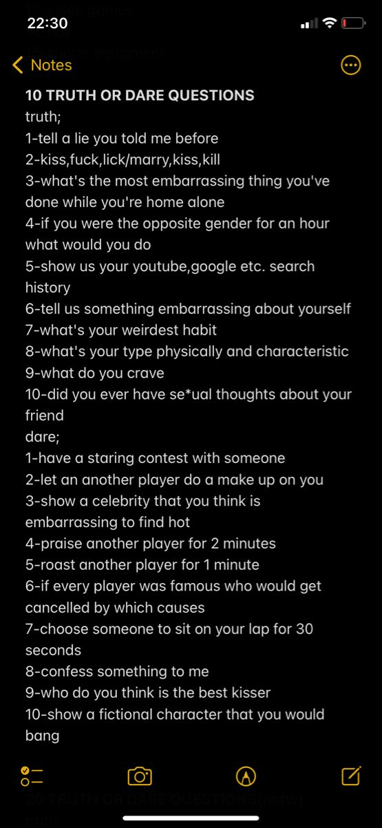 10 truth or dare questions