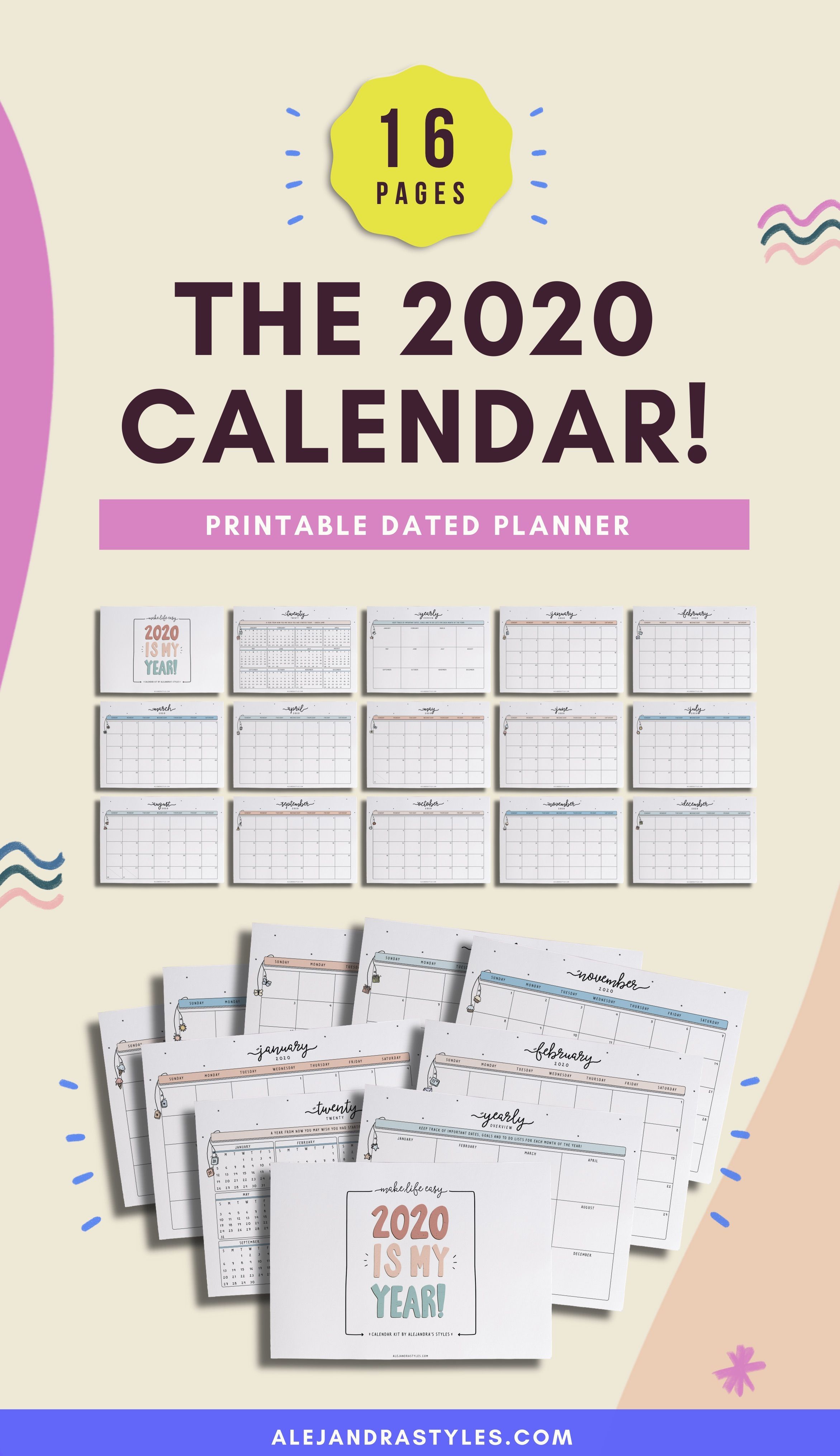 2021 Calendar Printable Planner January 2021 December 2021 Etsy Calendar Printables Printable Calendar Template Printable Calendar 2021 december calendar fun