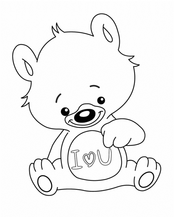 Bear I Love U Valentines Day Coloring Pages Love U Valentines Day Coloring Pages