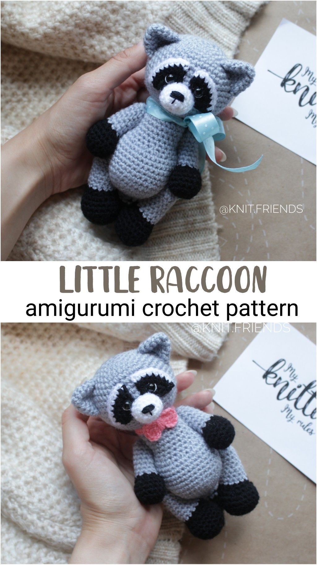 amigurumi crochet raccoon amigurumi crochet fox 2 in 1: crochet pattern Raccoon in love with fox amigurumi valentine