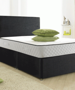 FAUX LEATHER SUEDE MEMORY FOAM DIVAN BED WITH MATTRESS HEADBOARD 3FT 4FT6 5FT