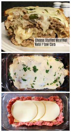 Stuffed meatloaf is the comfort food you crave. Keto and Low Carb, it's tasty an...