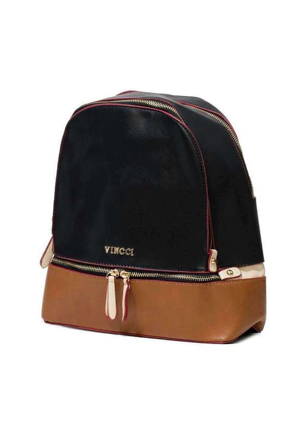 Mochila feminina feita em couro sint�tico, com detalhes de z�per dourado. Ideal para o dia a dia e diversas ocasi�es como trabalho, faculdade, escola, viagens, passeios, etc. Possui dois bolsos na parte frontal e na parte interna um bolsinho com z�per e porta celular. Medidas aproximadas: Altura: 31cm / Largura: 11cm / Comprimento: 25cm Leather Backpack, Backpacks, Products, Fashion, Women's Backpack, Leather Products, Sidewalk, Navy Blue, Viajes
