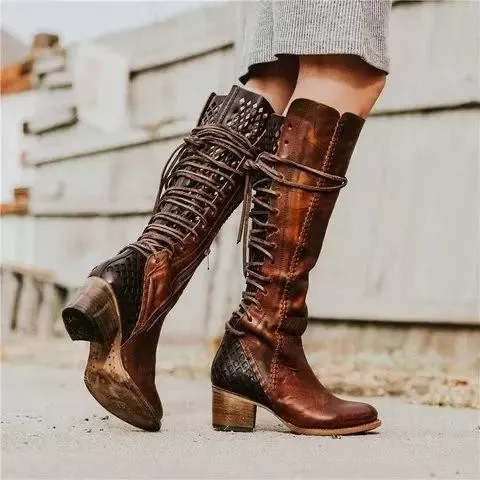 Details about / Fashion Women/'s Block Heels Round Toe Lace up Tassel Ankle Boots Lace up Shoes