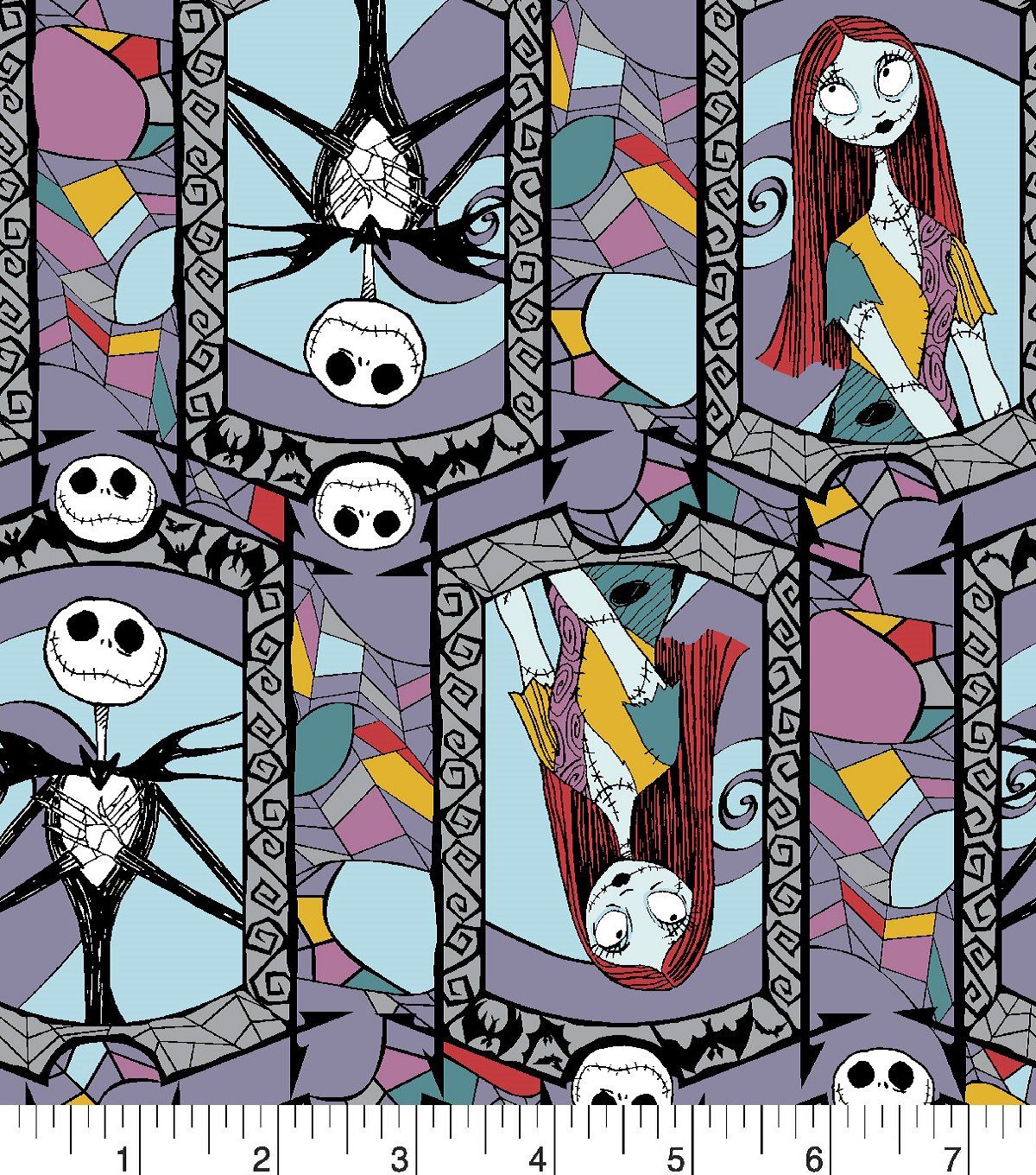 Nightmare Before CHRISTMAS Fabric Fat Quarter Cotton Craft Quilting JACK /& SALLY