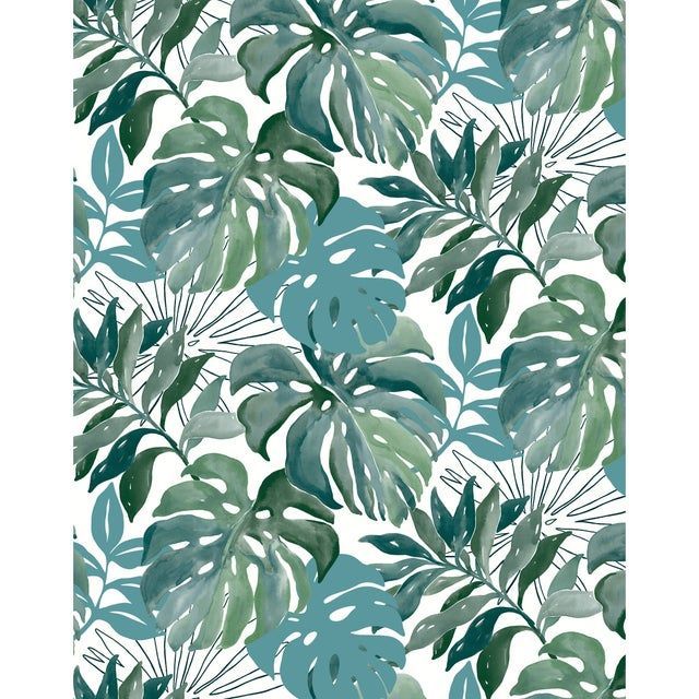 Gratuit Images Papier Peint Vinyle Marque A Chaud Jungle Aquarelle Vert le plus cool salutations