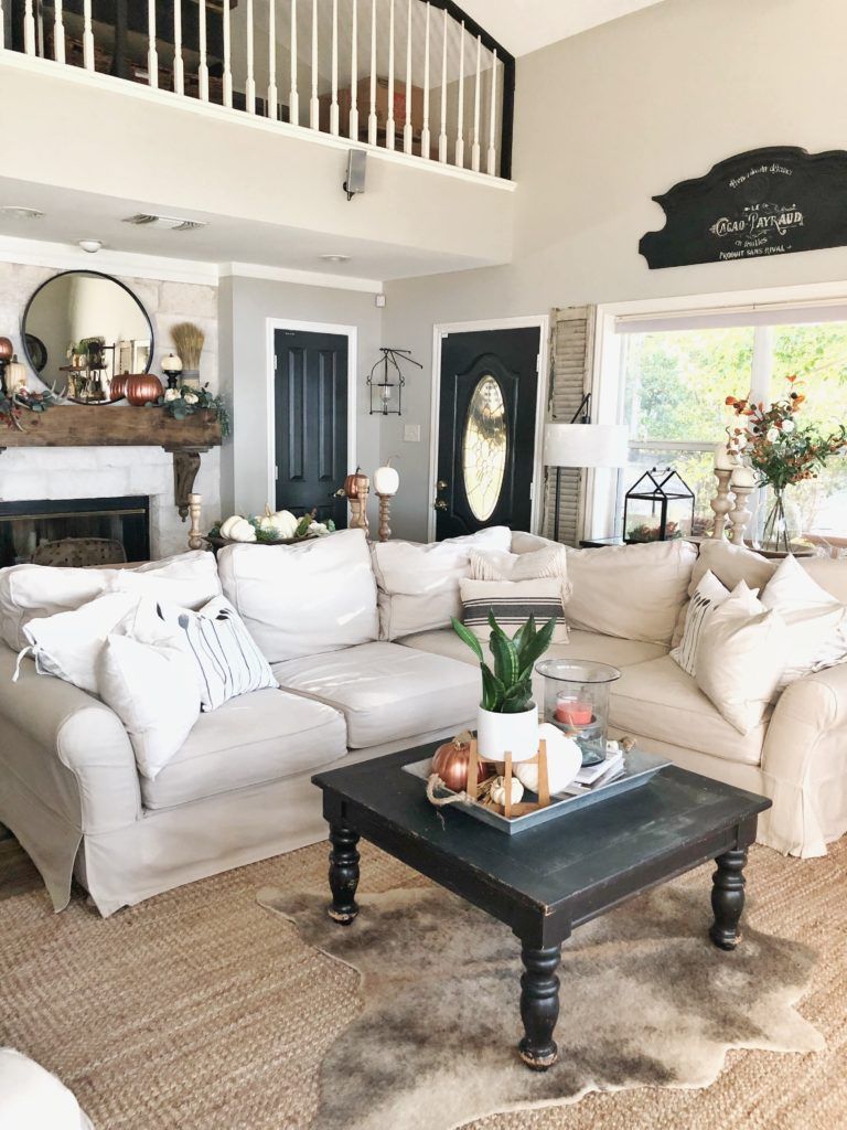Early Fall Home Tour Inspiration Hip Humble Style Shabby Chic Living Room Design Farmhouse Decor Living Room Apartment Living Room Design