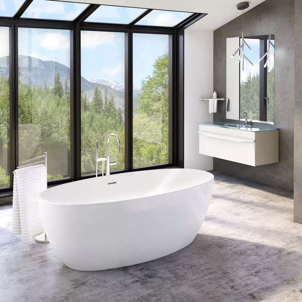 Cute Small Bathroom Free Standing Tub Shower Combo Cute Small Bathroom Free Standing Tub Shower Combo