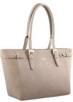 Morrissey Italian Leather Structured Shopper Tote in Taupe (MO 1997) (With images) | Leather ...