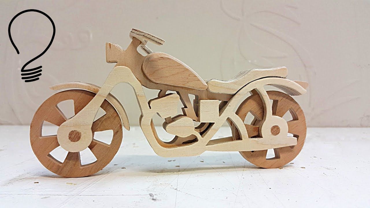 Wooden motorbike toy sale