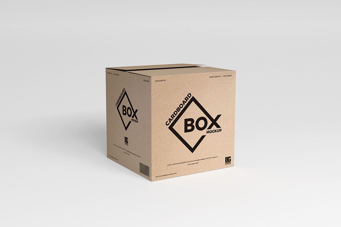 Download Square Cardboard Box Mockup - Free Mockup - Freebies | Box ...