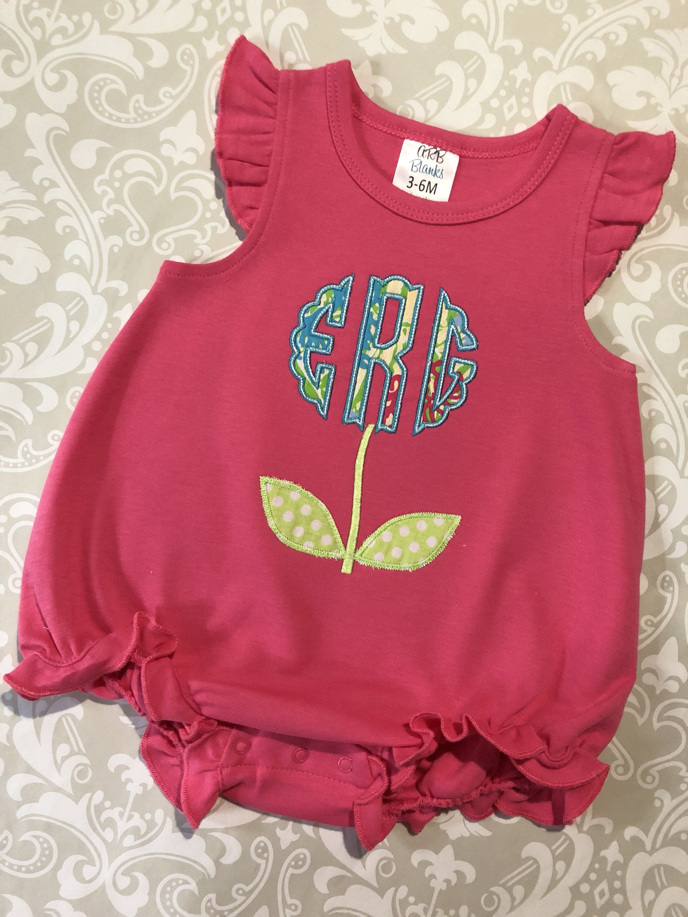 Toddler Monogram Shirt Monogram Shirt Floral Monogram