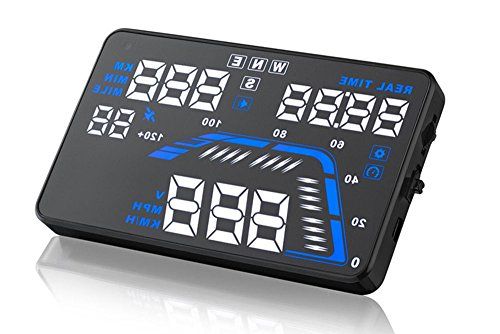 Car Digital Head Up Display HUD GPS OBD2 Speedometer Speed Warning Plug and play