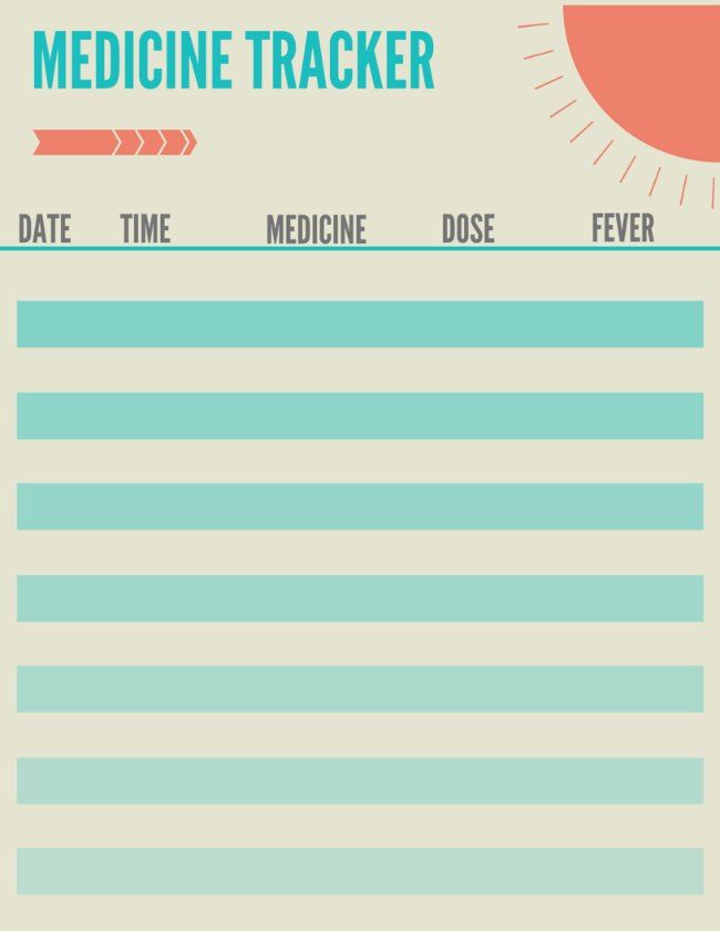 medicine schedule chart