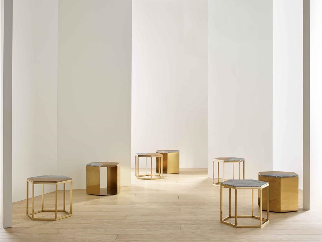 Baker on Instagram: “The Roma Nesting Table is inspired by the patterned marble floors in the Roma neighborhood in Mexico City. Visit the link in our bio for…” Baker Furniture, Marble Floor, Nesting Tables, The Neighbourhood, Flooring, Modern, Mexico City, Laura, Decor Ideas