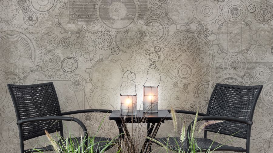 Wallpaper Duvarkagidi Glamora Identities Clock Work Carta Da Parati Carta Da Parati In Pvc Parete