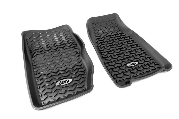 Cool Jeep 2017: Floor Liners, Front, Black, Jeep Logo; 84-01 Jeep