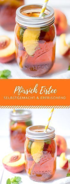 Selbstgemachter Pfirsich Eistee: Perfekte Erfrischung an heißen Tagen!