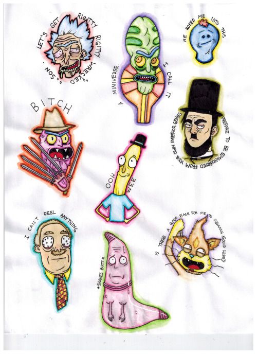 zeep xanflorp | Tumblr | Rick and drawing, Rick morty tattoo, Rick and stickers