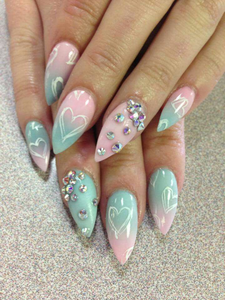 Top And Pretty Pointy Nail Designs 2016 Style You 7 Pointy Nail Designs Pointy Nails Coral Nails With Design