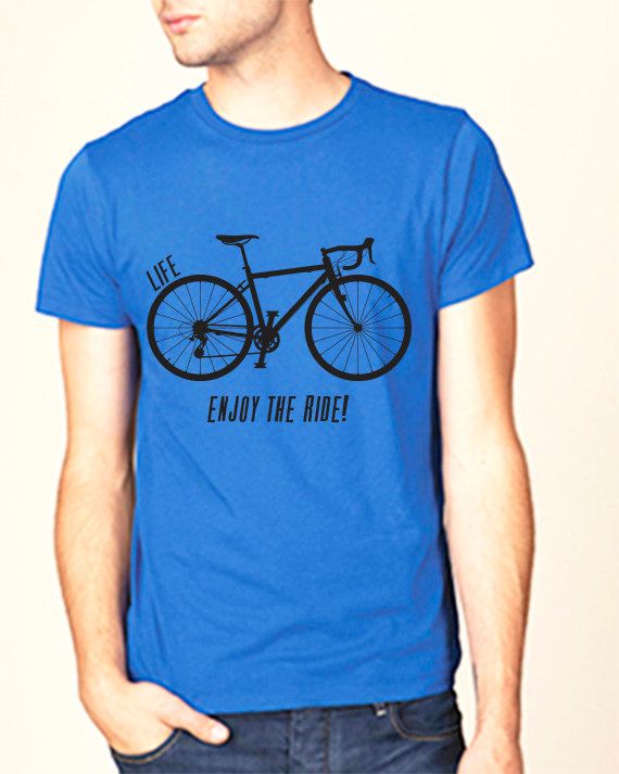 LIFE ENJOY The RIDE Bike T Shirt Jersey Bicycle | Bike tshirt, T shirt, Mens tshirts