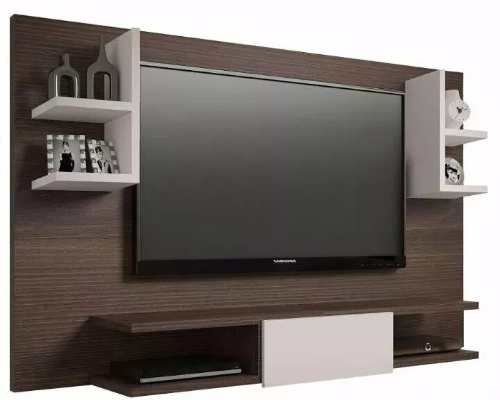 Conjunto salón mueble TV, estante, vitrina, isla central, mesa comedor y  mesa centro - Turin - MEBLERO