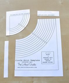 Circle skirt template! Finally something I can sew without nearly crying!!! Sized 16"-46" waist, so girls and women! Skirt Patterns Sewing, Sewing Skirts, Knitting Patterns Free, Sewing Clothes, Crochet Skirts, Coat Patterns, Dress Sewing, Blouse Patterns, Clothes Patterns