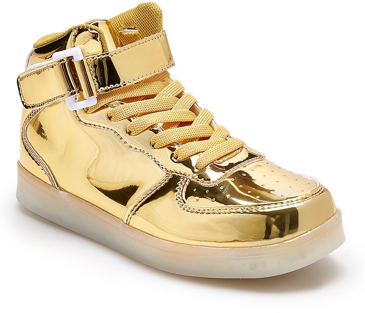 Gold Light-Up Hi-Top Sneaker - Women | Top sneakers women, Sneakers ...