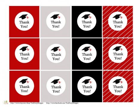 Free Printables Graduation Thank You Tags Graduation Printables