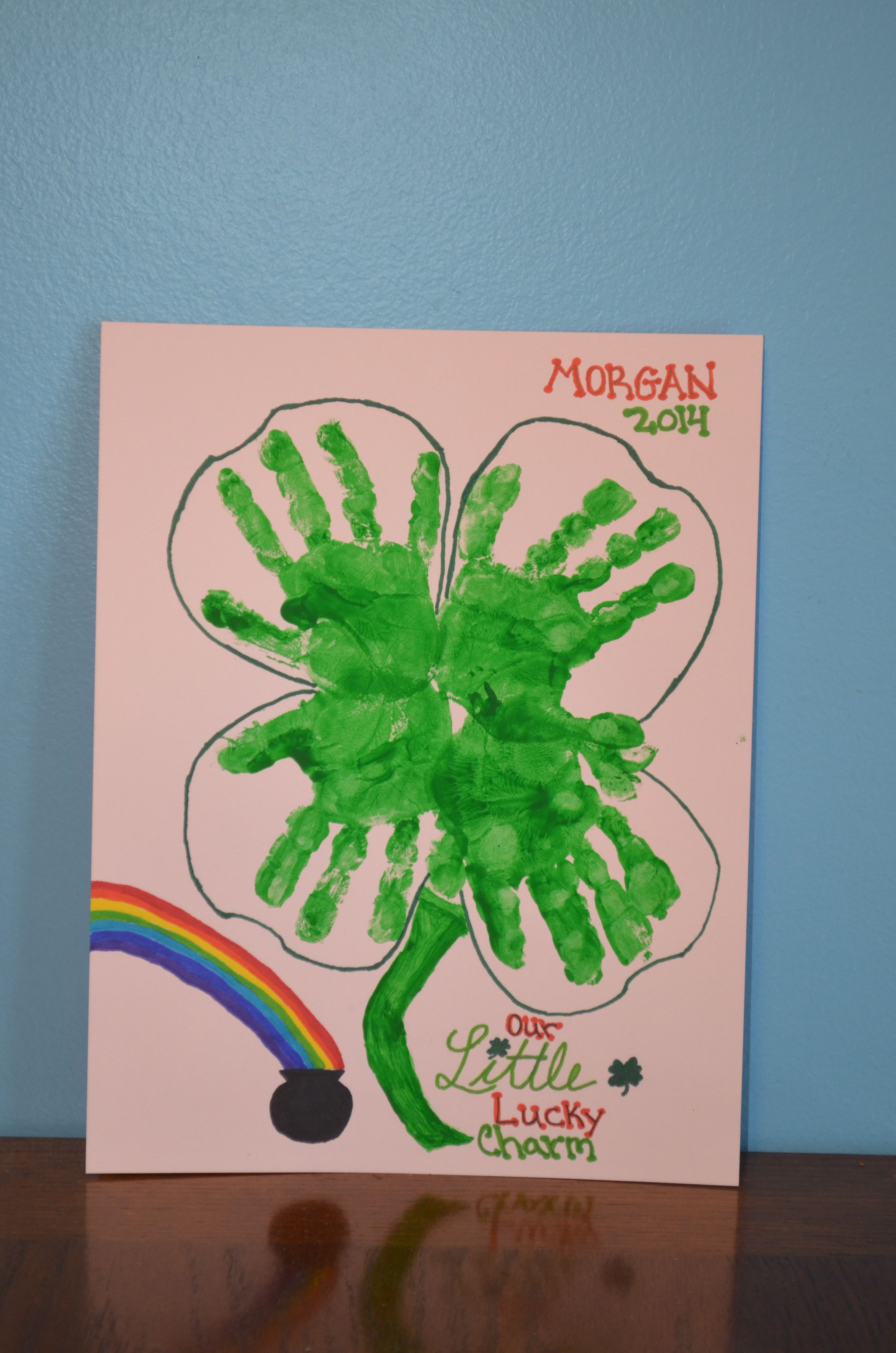 Hand Print Four Leaf Clover | Clover leaf, Four leaf clover, Clover