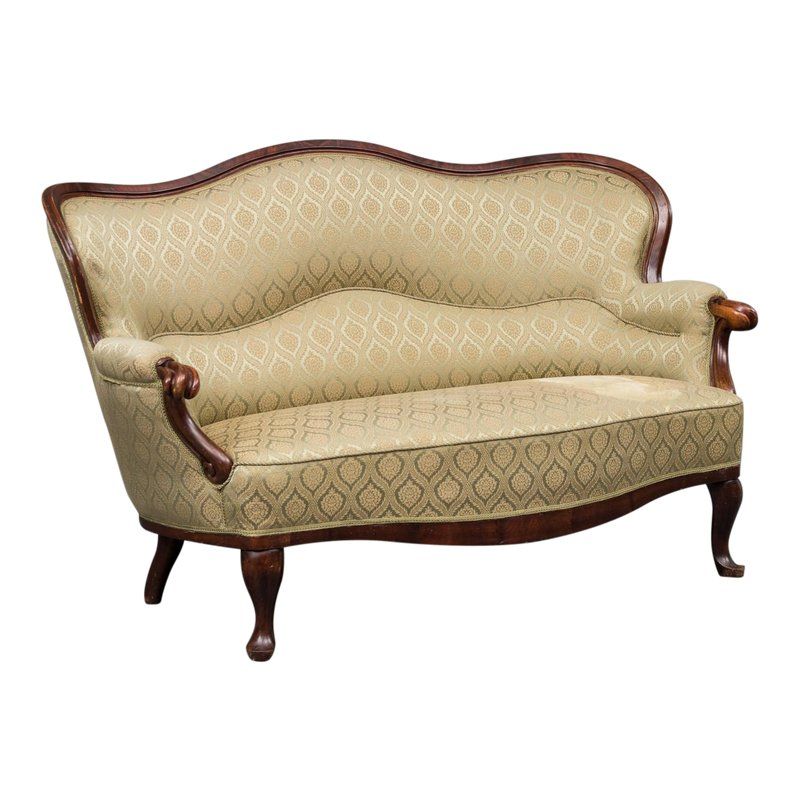 Early 20th Century Danish Sheraton Style Loveseats In Mahogany Love Seat 1920s Furniture Eclectic Modern