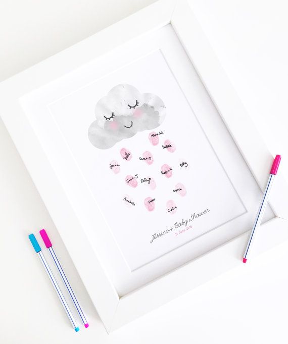 Christening Message Guest Book BABY IN PRAM Personalised Baby Shower