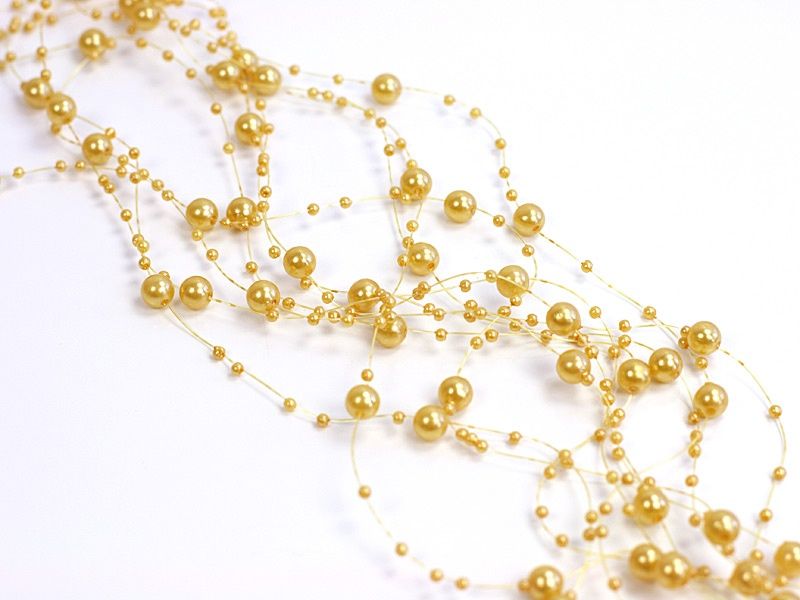 Beaded Garland - Gold (5 Per Pack) | Beaded garland, Gold, Garland