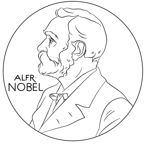 Download Alfred Nobel coloring page from Famous Scientists and Inventors category. | Skola, Pyssel, Lärare